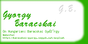 gyorgy baracskai business card